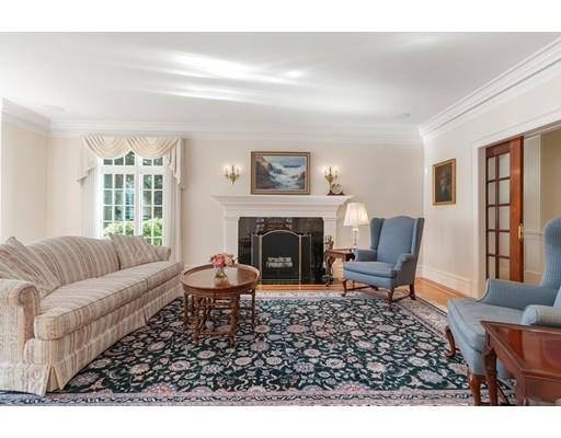 45 Pine Street Weston, MA 02493 - Photo 6 of 27 a living room with furniture a window and a fireplace