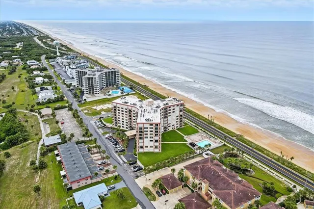 a city view with tall buildings