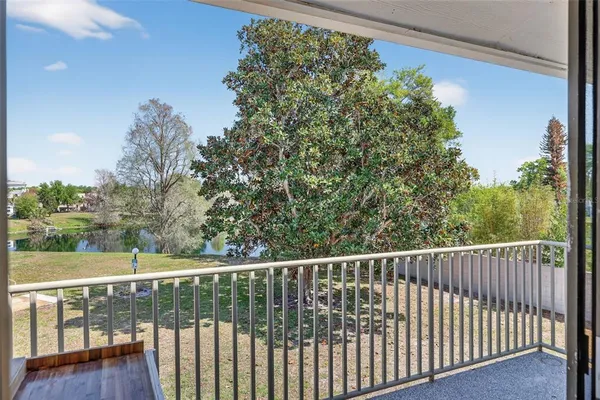 a view of a balcony with outdoor space