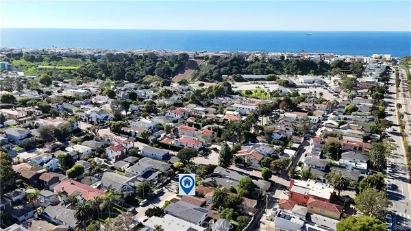 an aerial view of a city