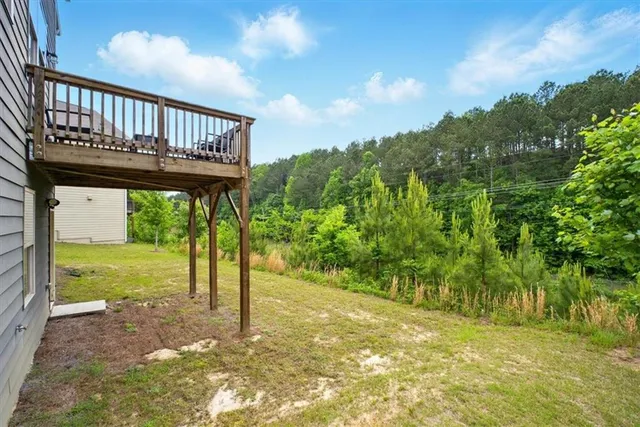 a view of a backyard with a garden