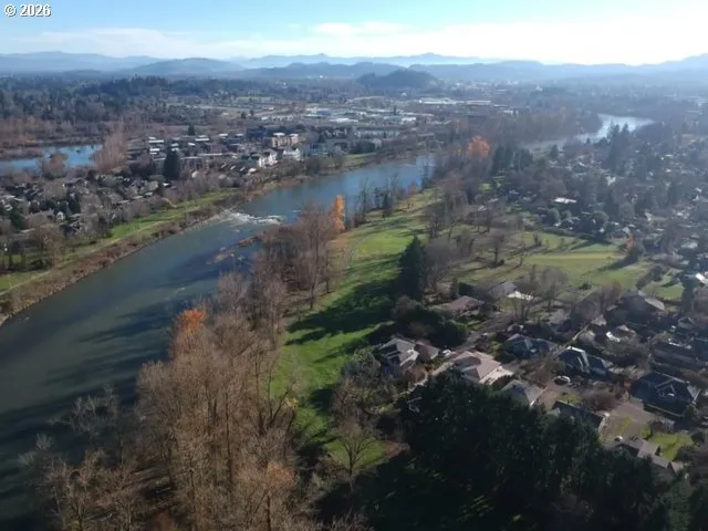 a view of a lake with mountains in the back