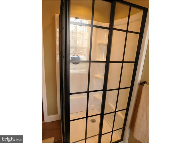 a bathroom with a window