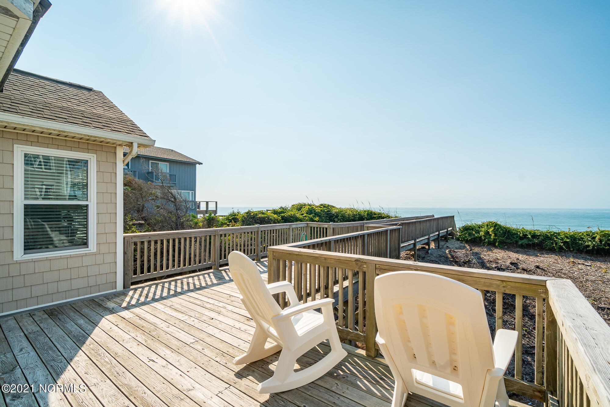 703 Salter Path Road Indian Beach, NC 28512 - Photo 27 of 62 Large deck in back leading to beach