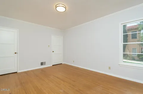 an empty room with a window