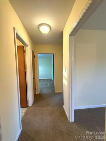 an empty room with closet