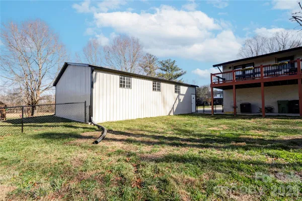 a backyard of a house
