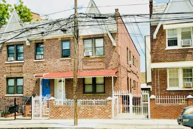 a front view of a building