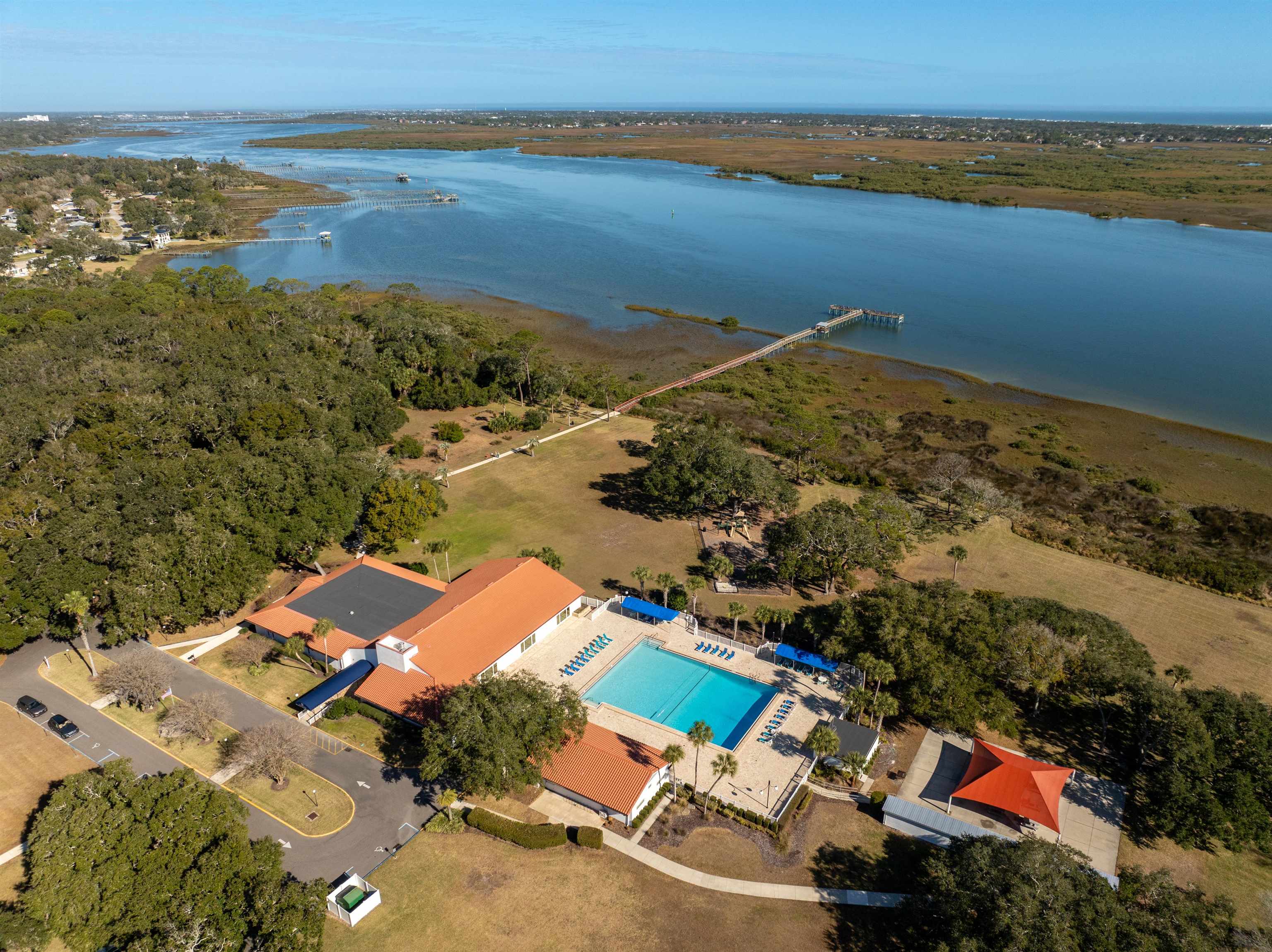 11 Tarragona Court St. Augustine, FL 32086 - Photo 33 of 33 an aerial view of ocean and residential houses with outdoor space