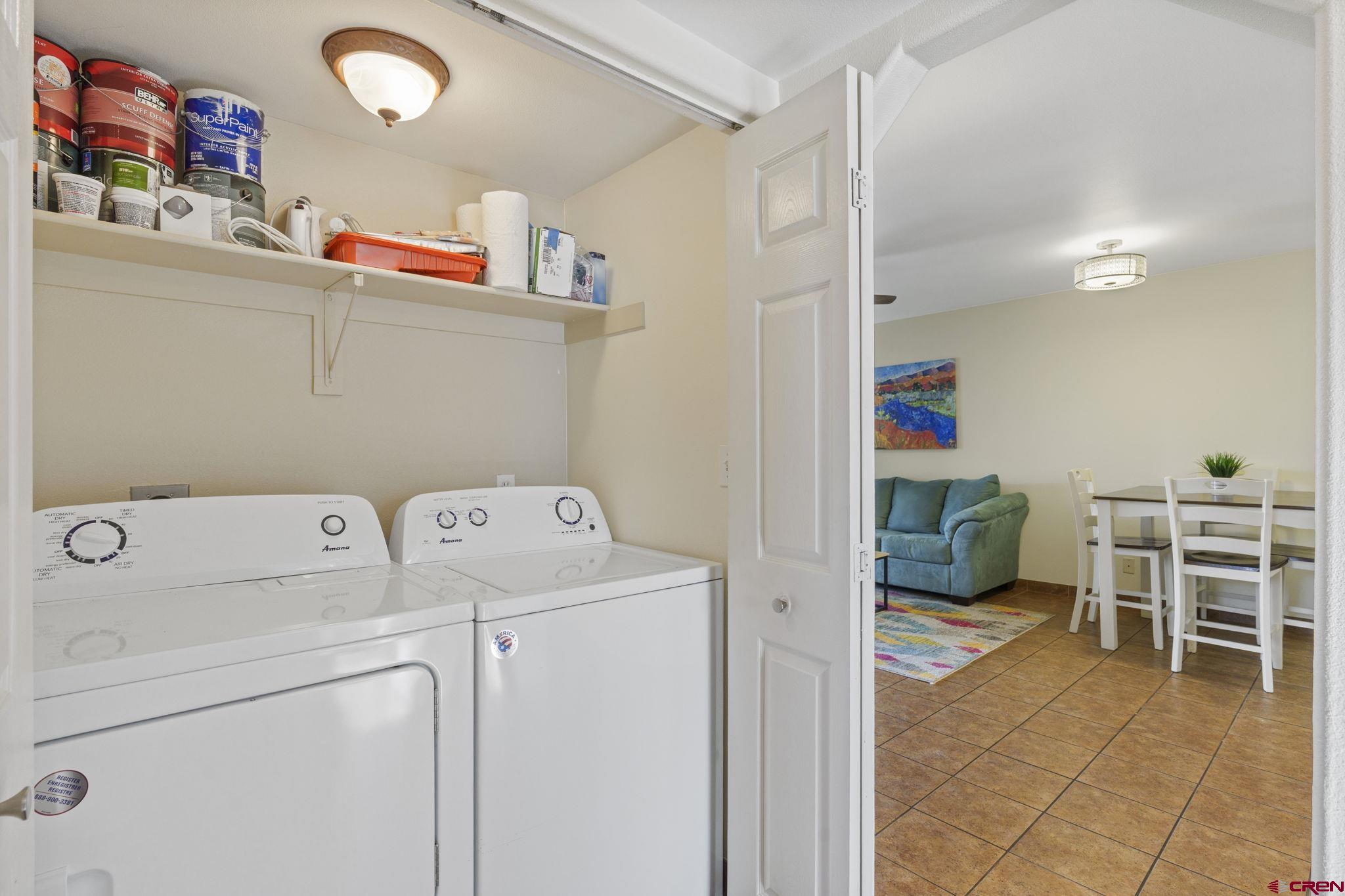 1100 Goeglein Gulch Road, Unit 233 Durango, CO 81301 - Photo 17 of 37 a utility room with dryer and washer