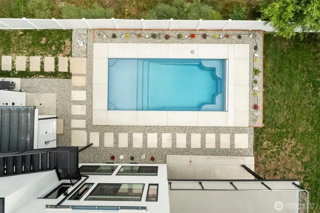 a view of balcony with furniture