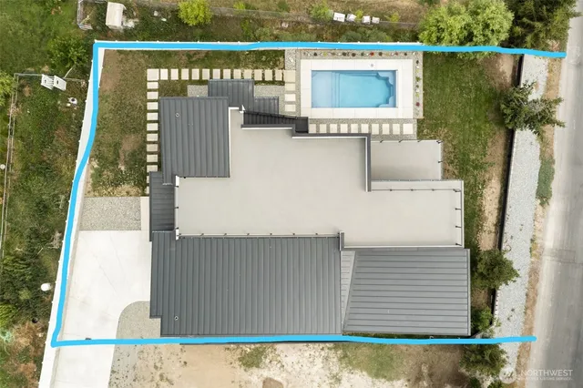 a bird view of a house