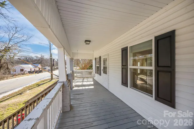 a view of a city from a balcony
