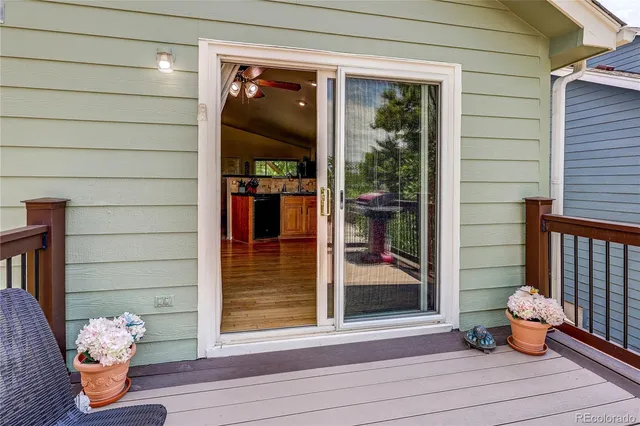 a view of a door of the house and outdoor space