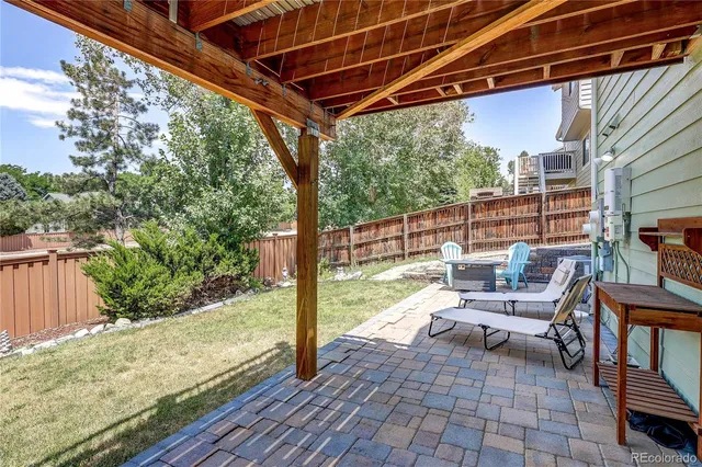 a view of porch with seating space