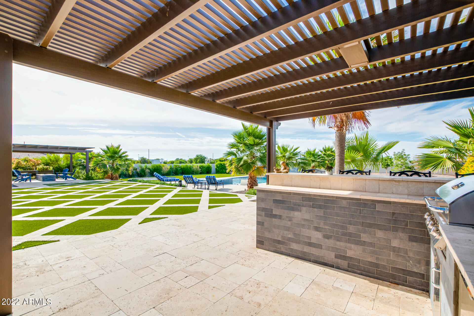 3296 East Vallejo Court Gilbert, AZ 85298 - Photo 102 of 122 Backyard - Built in BBQ
