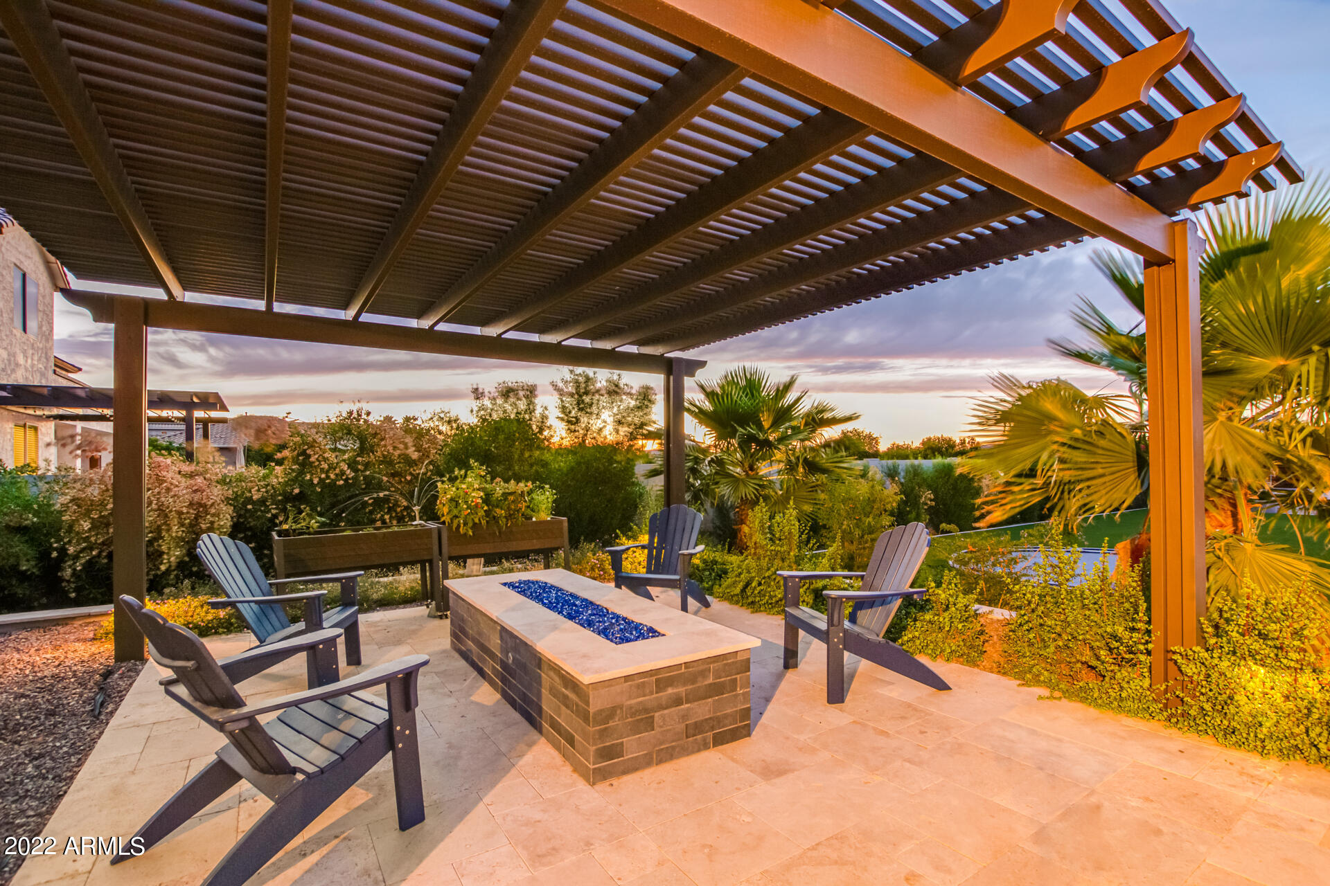 3296 East Vallejo Court Gilbert, AZ 85298 - Photo 18 of 122 Backyard - Built in Fireplace