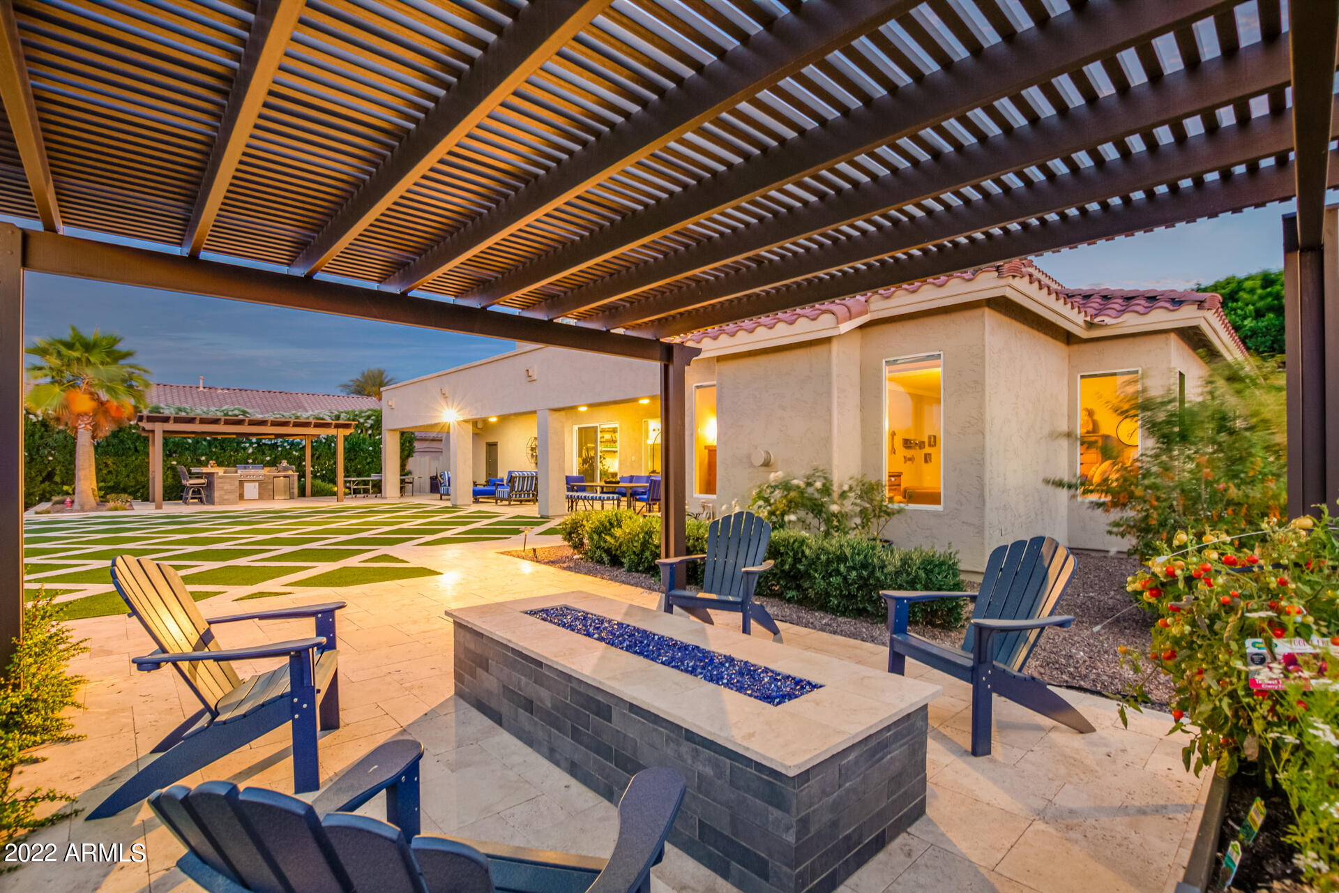 3296 East Vallejo Court Gilbert, AZ 85298 - Photo 20 of 122 Backyard - Built in Fireplace
