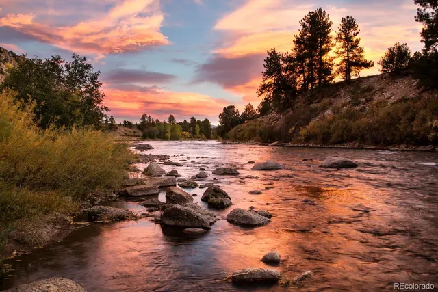 a view of lake with mountain