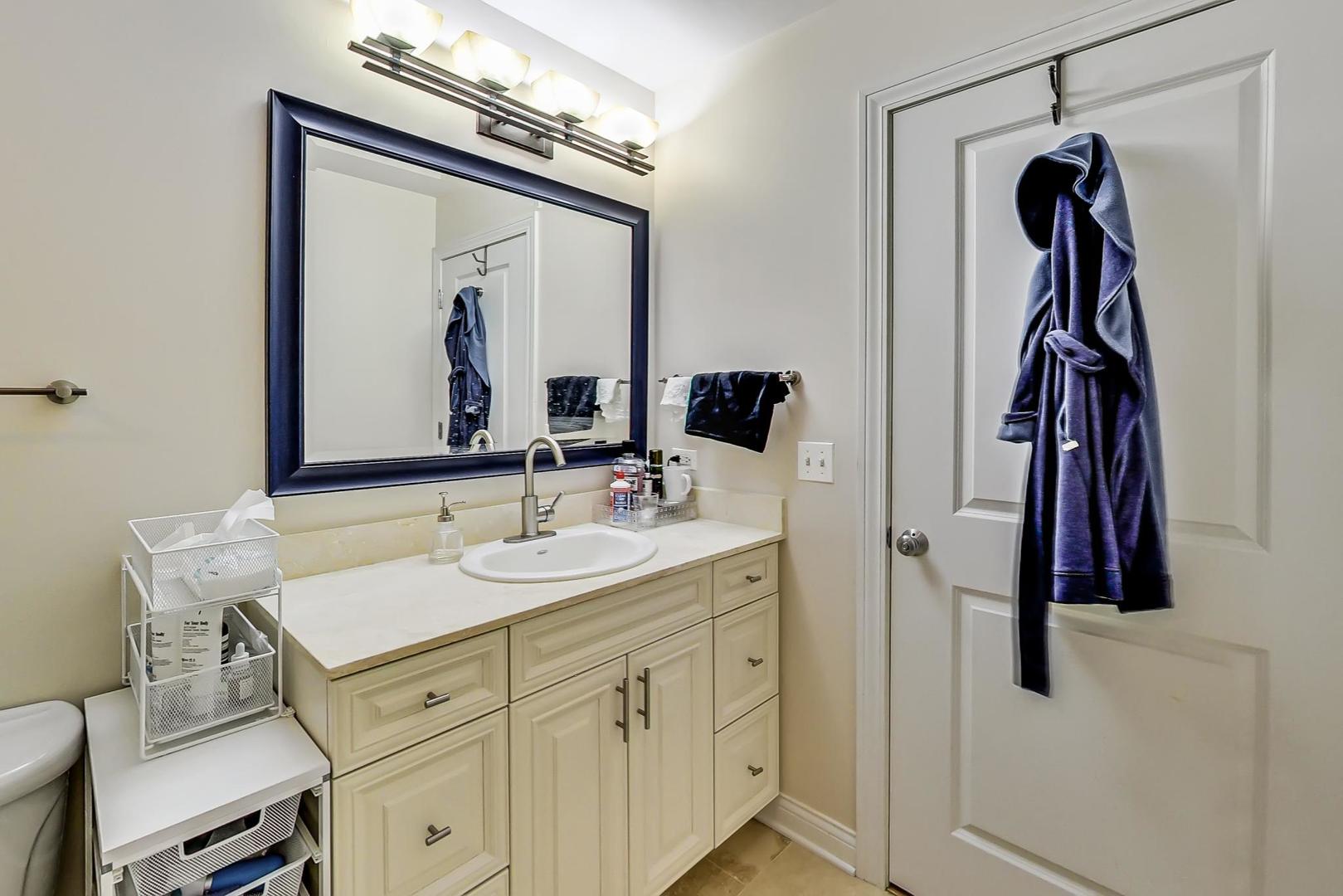 230 West Division Street, Unit 1307 Chicago, IL 60610 - Photo 18 of 33 a bathroom with a sink vanity and a mirror