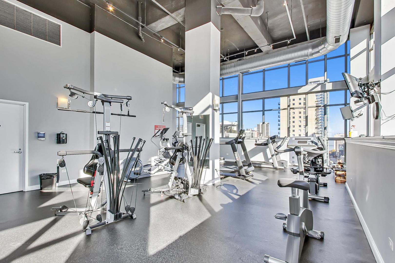 230 West Division Street, Unit 1307 Chicago, IL 60610 - Photo 24 of 33 a view of a room with gym equipment