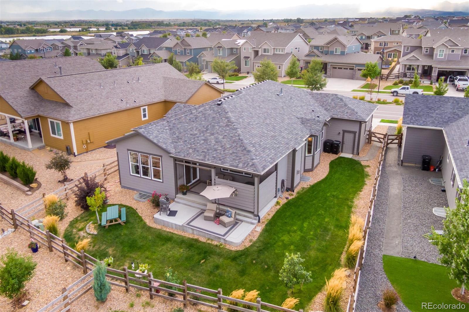 12646 Eagle River Road Firestone, CO 80504 - Photo 13 of 40 an aerial view of a house with a garden and plants