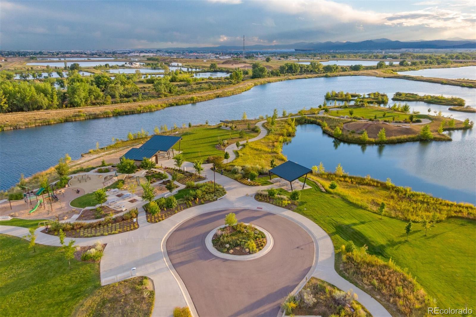 12646 Eagle River Road Firestone, CO 80504 - Photo 35 of 40 an aerial view of a house with a lake view