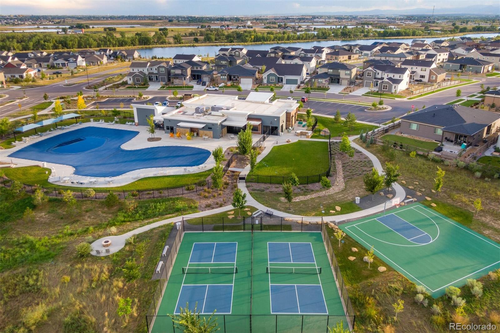 12646 Eagle River Road Firestone, CO 80504 - Photo 9 of 40 an aerial view of residential houses with outdoor space