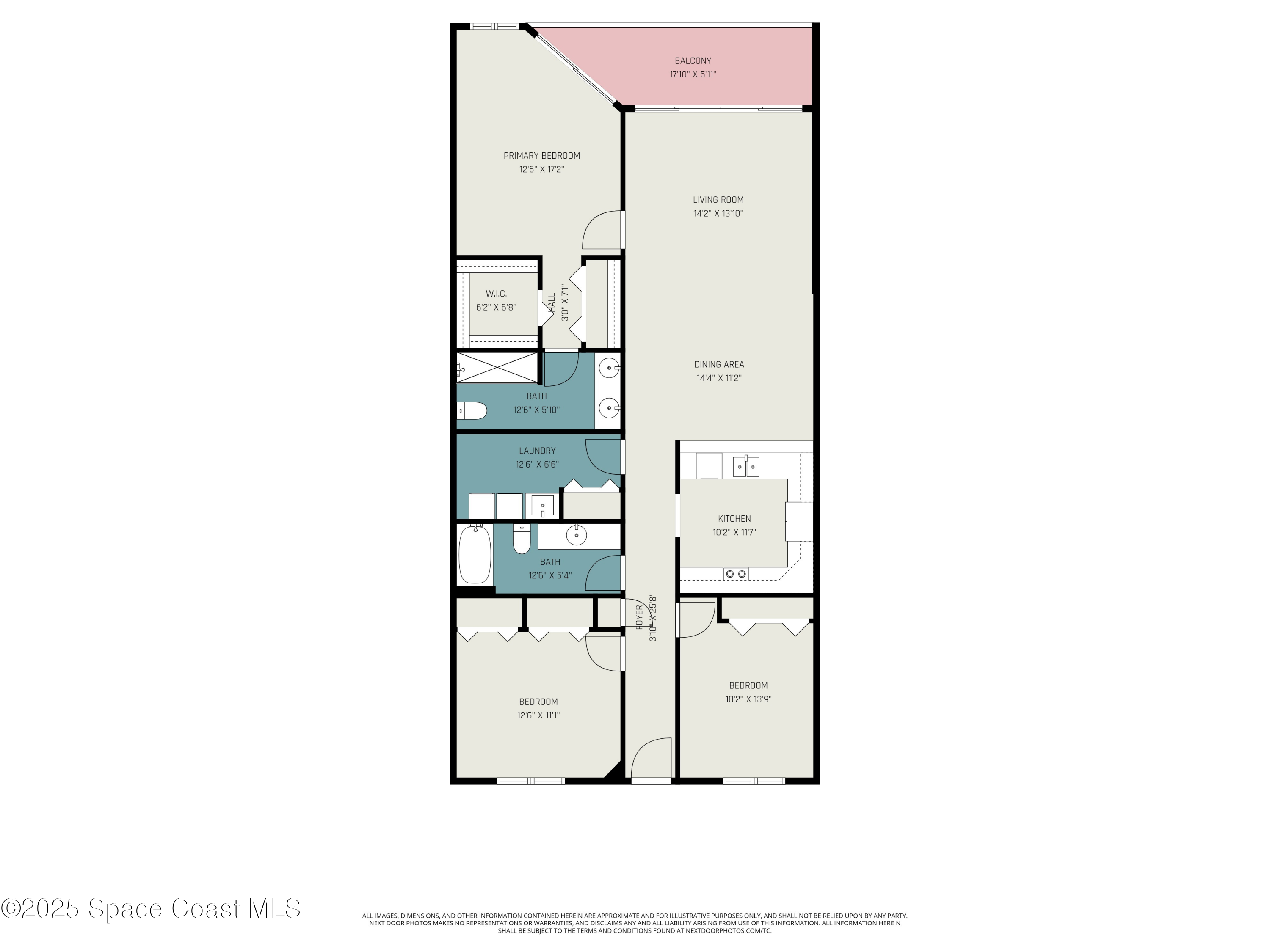 1825 Riverside Drive, Unit 202 Titusville, FL 32780 - Photo 31 of 31 a picture of floor plan