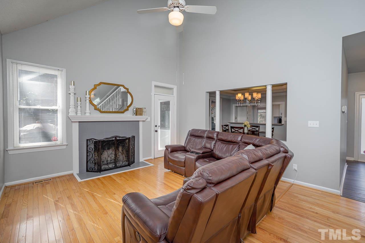 8904 Cub Trail Raleigh, NC 27615 - Photo 5 of 12 Bright two-story Family Room with Wood Burning Fireplace