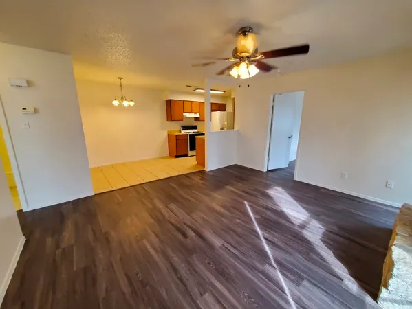 a view of a livingroom with a chandelier