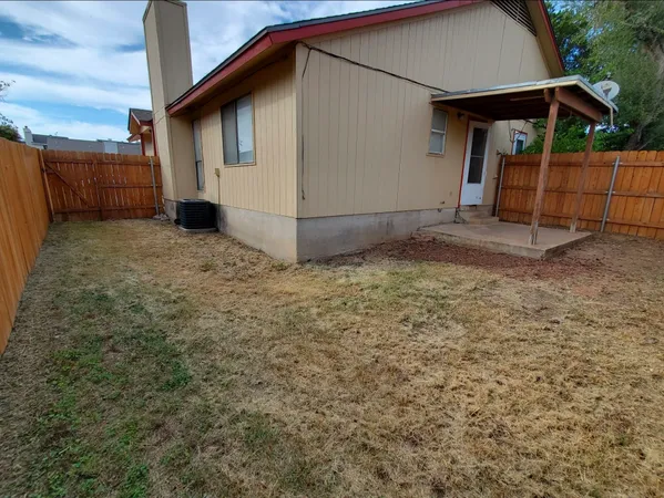 a backyard of a house