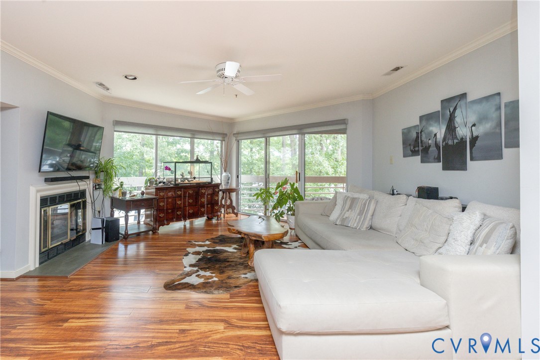 222 Water Pointe Court Midlothian, VA 23112 - Photo 1 of 19 Living space featuring wood-finish flooring, a fir