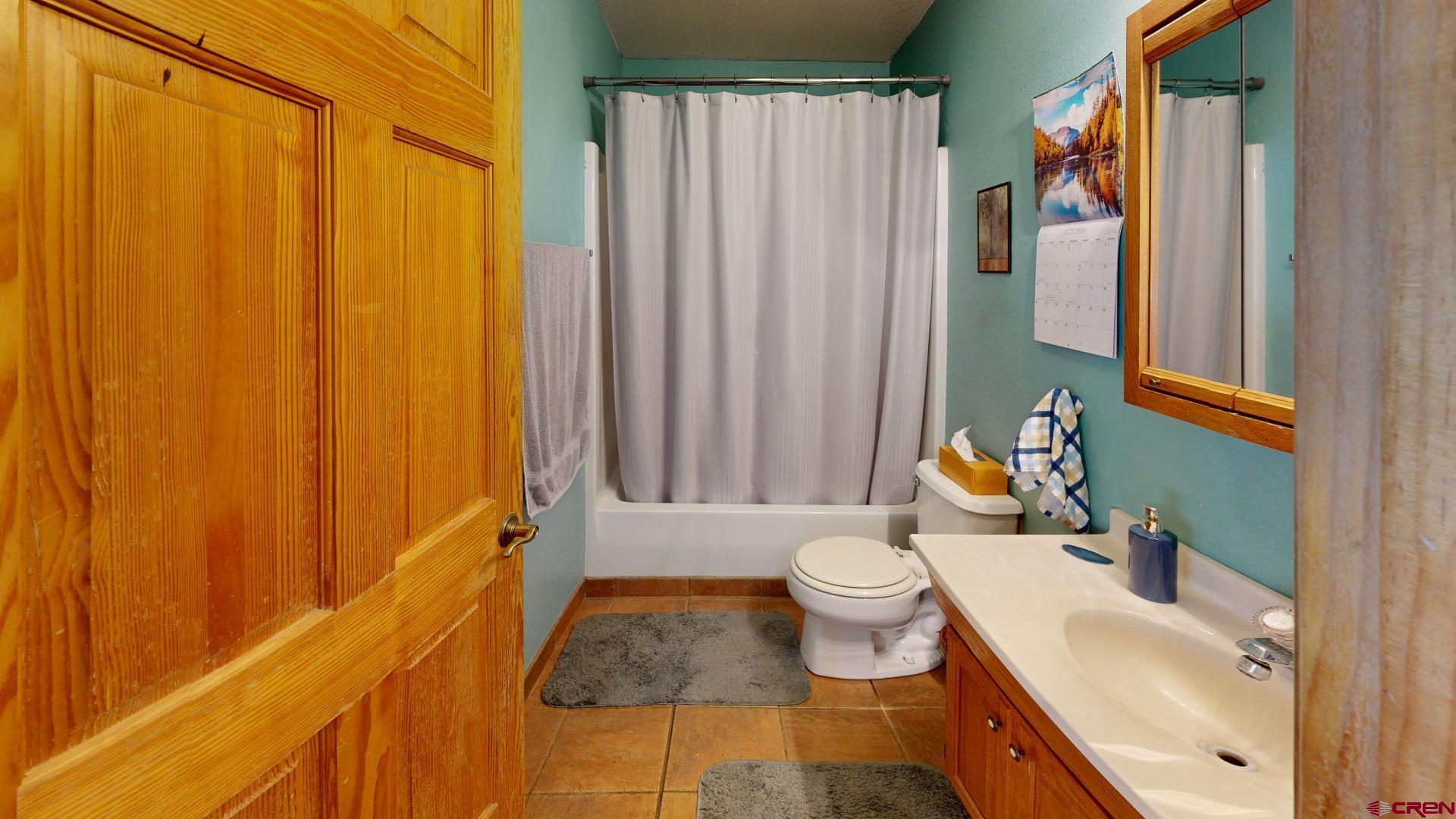 1449 Florida Road Durango, CO 81301 - Photo 21 of 35 a bathroom with a sink toilet and shower