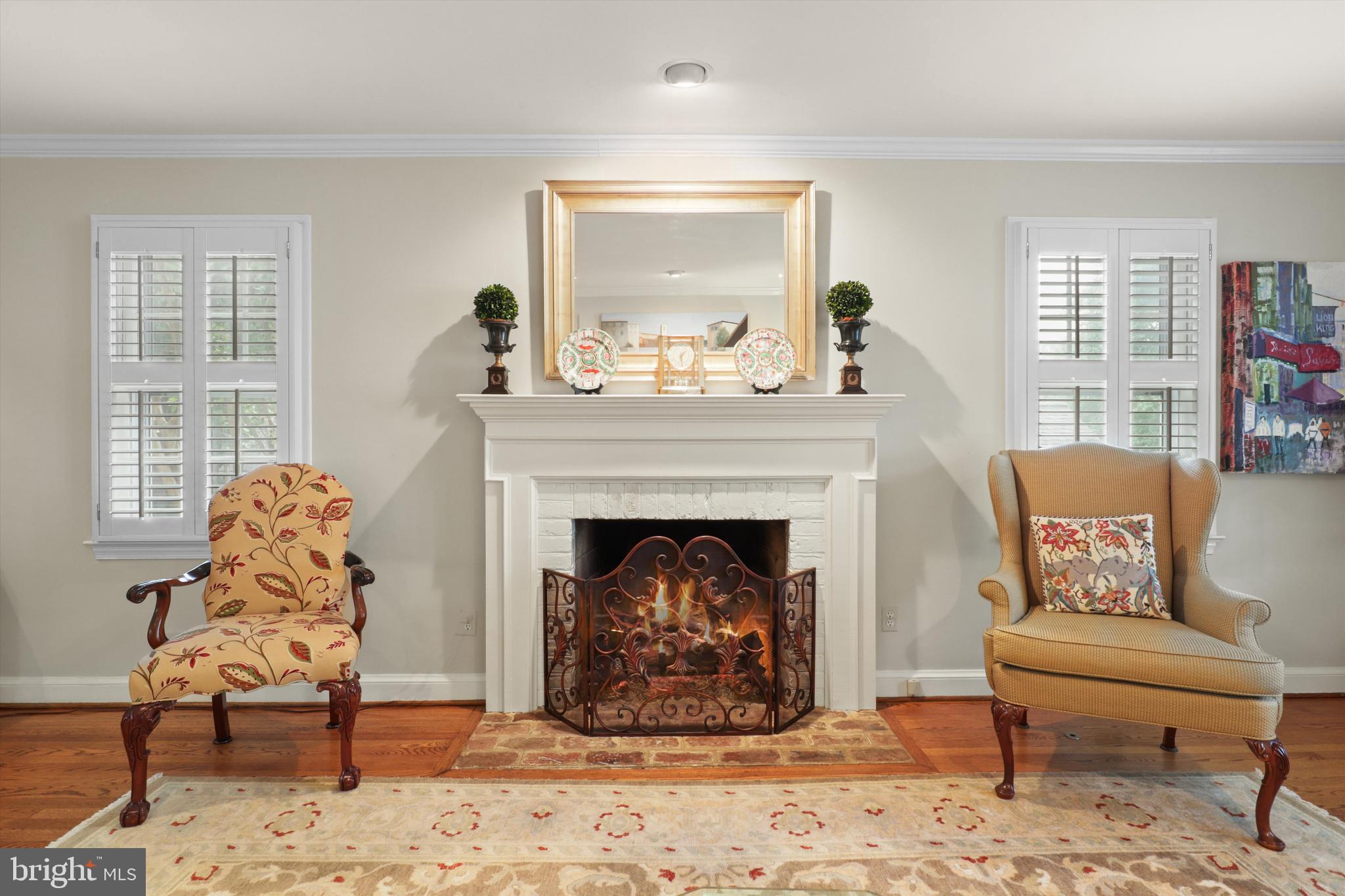 2905 Dartmouth Road Alexandria, VA 22314 - Photo 14 of 28 a living room with furniture and a fireplace