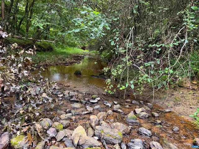 a view of a lake with houses