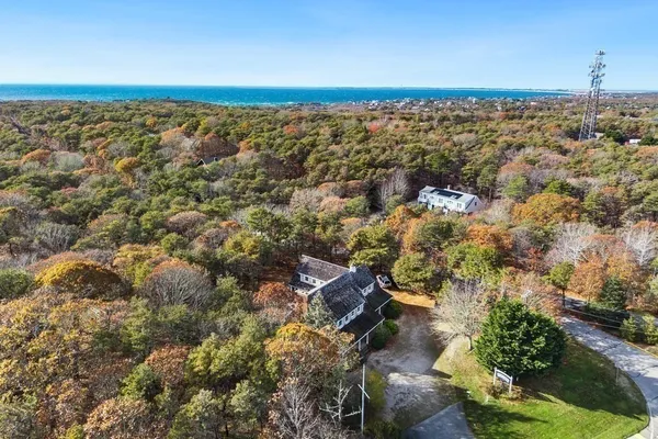 an aerial view of multiple house