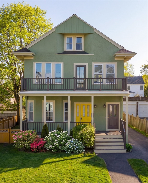 a front view of a house