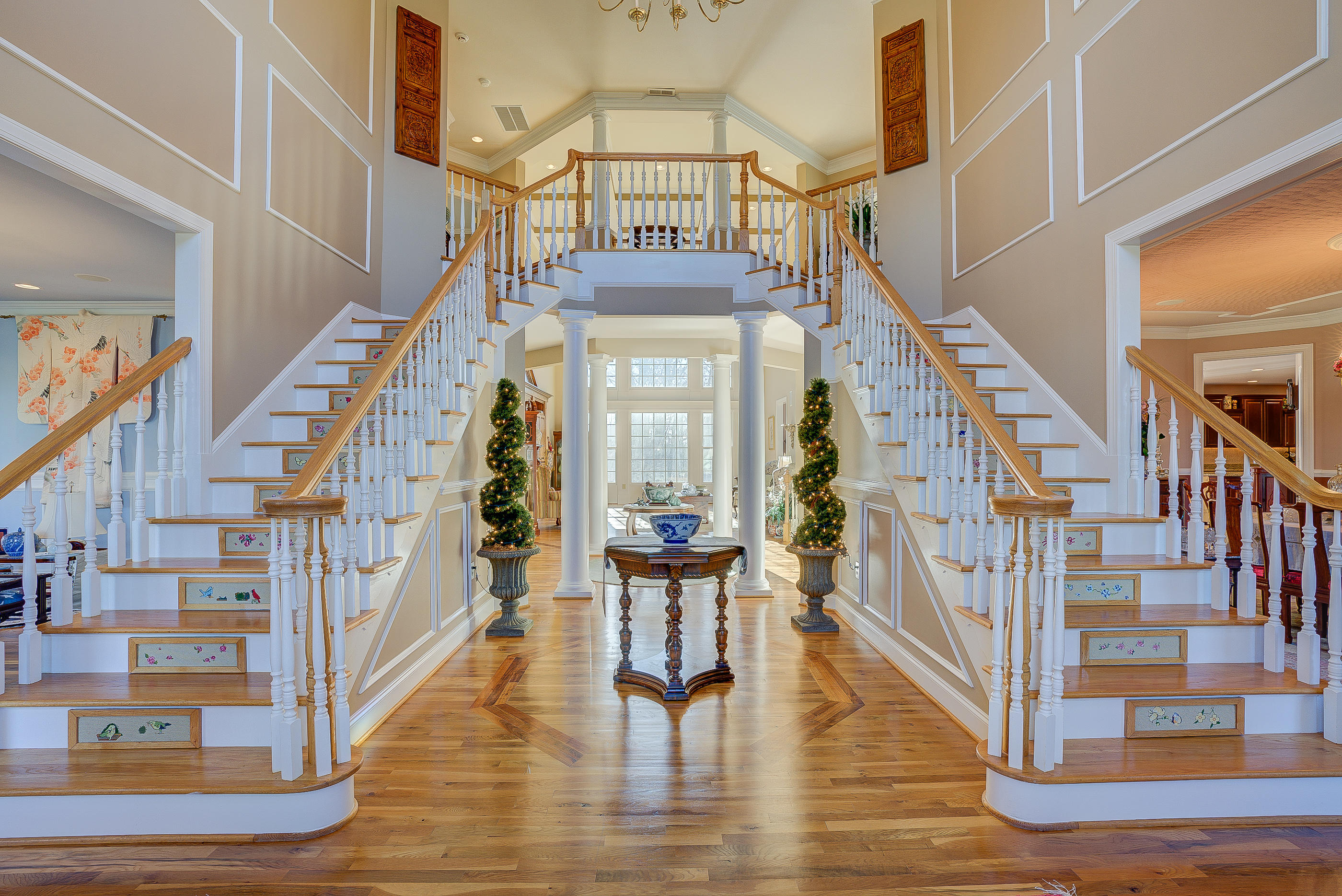 124 Massey Road Stuart, VA 24171 - Photo 7 of 42 a view of a hallway with wooden floor fireplace and entryway