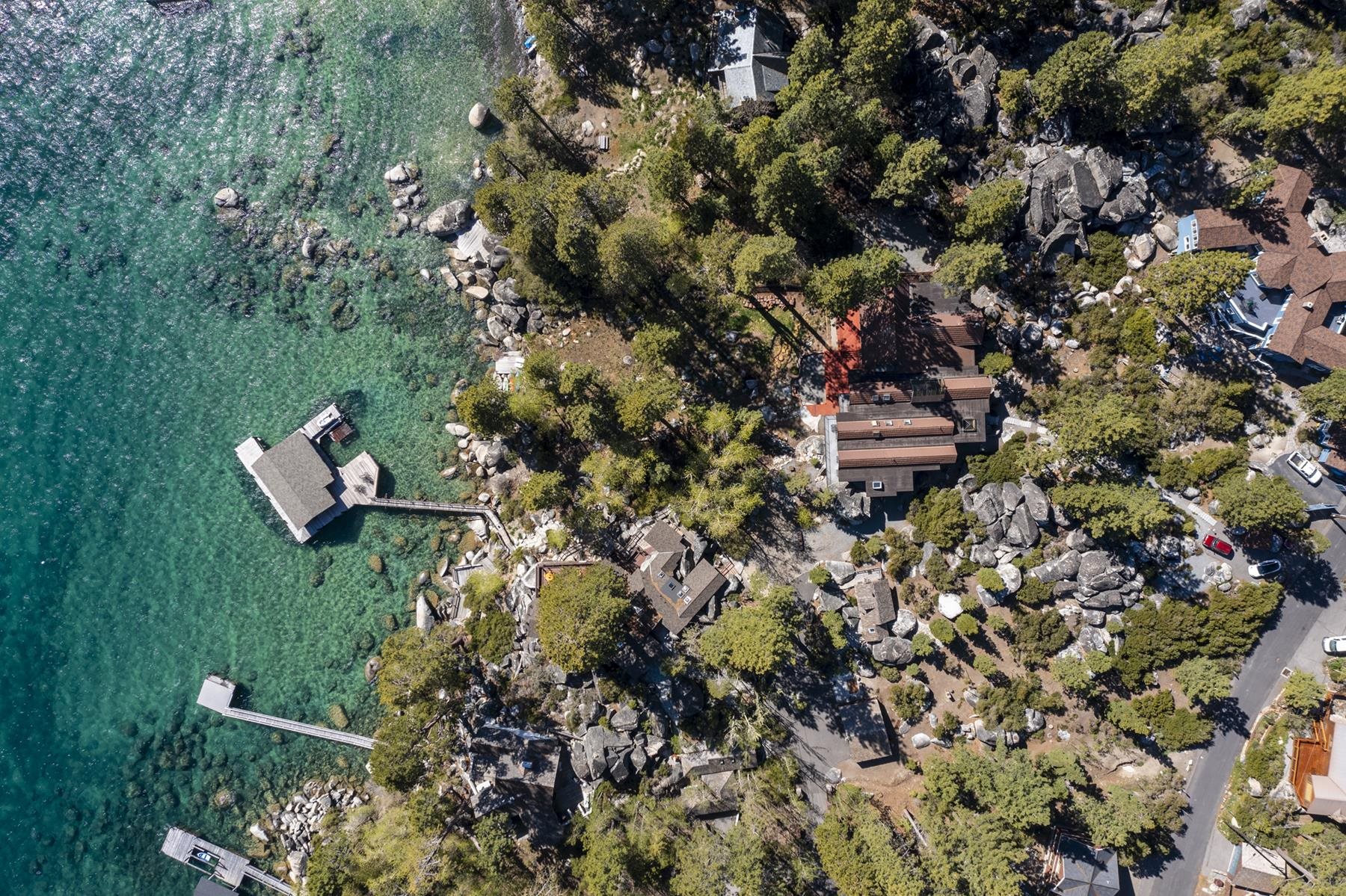 77 Speedboat Avenue Brockway, CA 96143 - Photo 27 of 28 an aerial view of a house with a yard