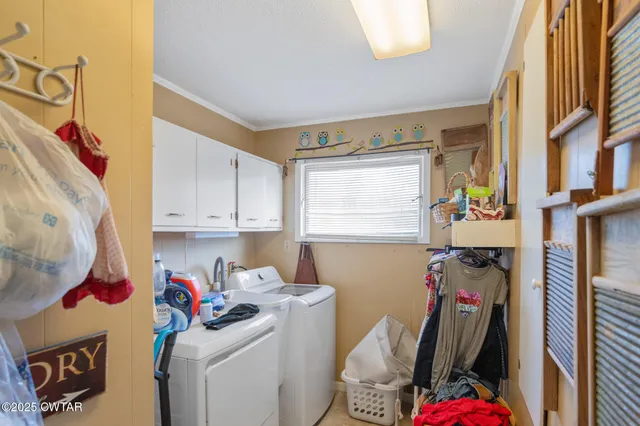 a view of a storage in a room