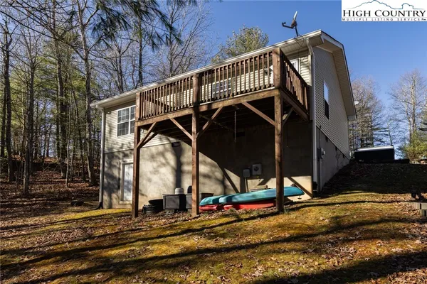 a view of a house with a deck