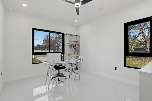 a view of a closet with storage