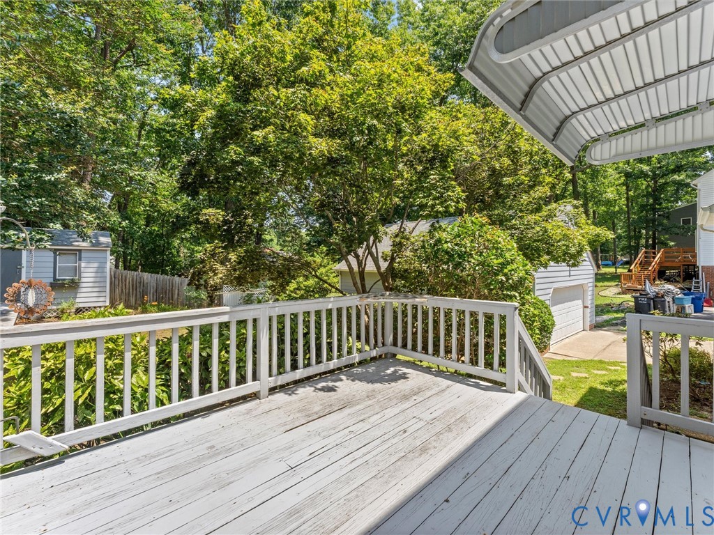 3524 Ludgate Road Chester, VA 23831 - Photo 30 of 44 Spacious outdoor deck with white painted railings