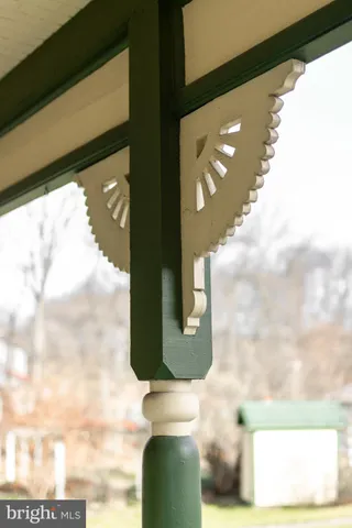 a view of a balcony with street