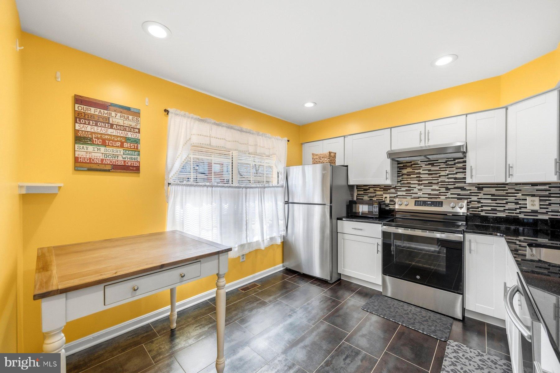 58 Hardwood Drive Rosedale, MD 21237 - Photo 10 of 38 Vibrant kitchen with sunny yellow walls.