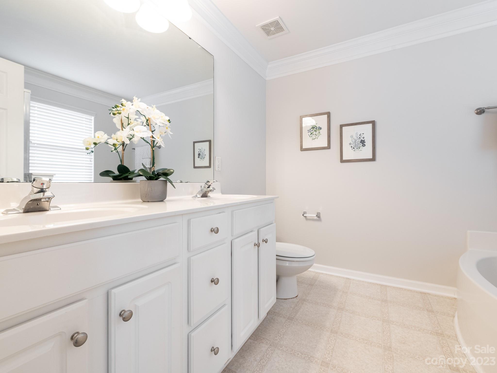 3764 Leela Palace Way Fort Mill, SC 29708 - Photo 20 of 32 a bathroom with a double vanity sink and a mirror