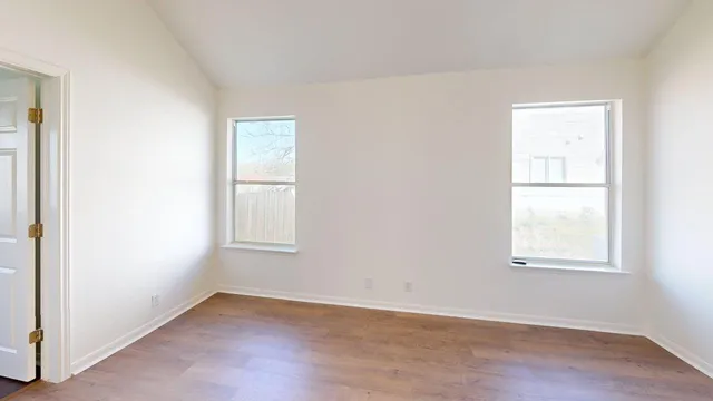an empty room with a window