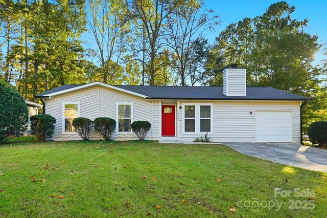 a view of a swimming pool with an outdoor space