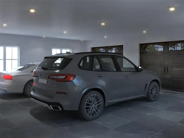 a car parked in garage